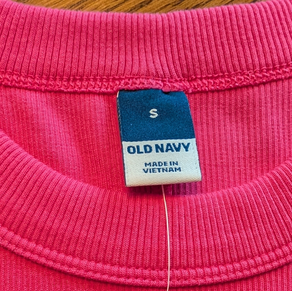 Old Navy Bright Pink Tank Mini Bodycon Dress Size Small New - Picture 14 of 15